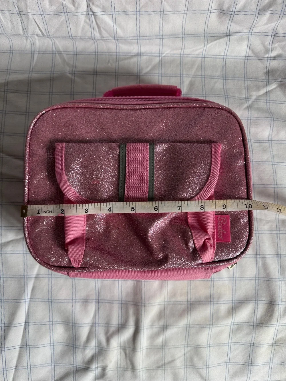 Barbie Sparkle Pink Lunch Bag with Front Pocket